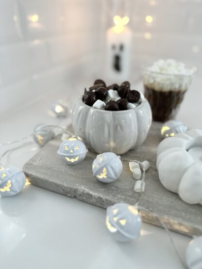 Pumpa ljusstake vit - Bild 3