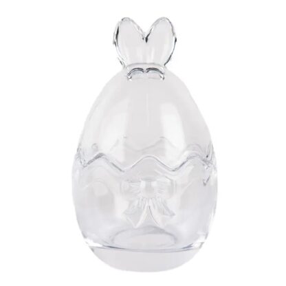 Glasskål med lock, Bunny with bow