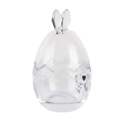 Glasskål med lock, Bunny with bow - Bild 2