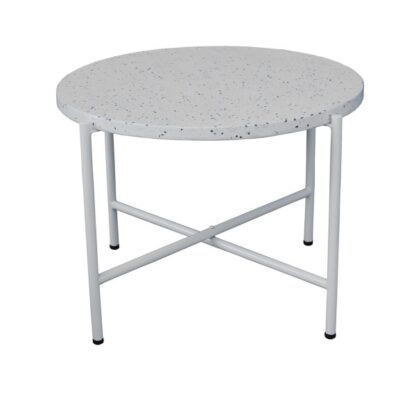 Soffbord Terrazzo Vitt, 60 cm