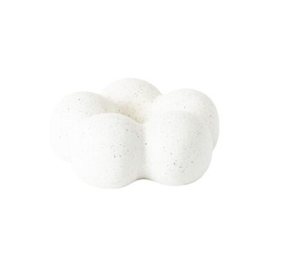 Ljusstake Blomma Värmeljus/blockljus, vit
