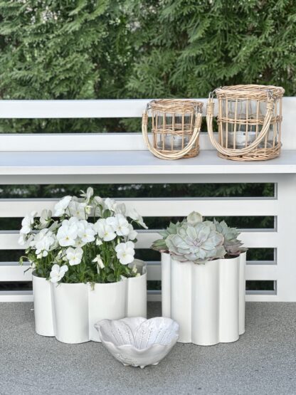 Kruka Blomma metall M, offwhite - Bild 5