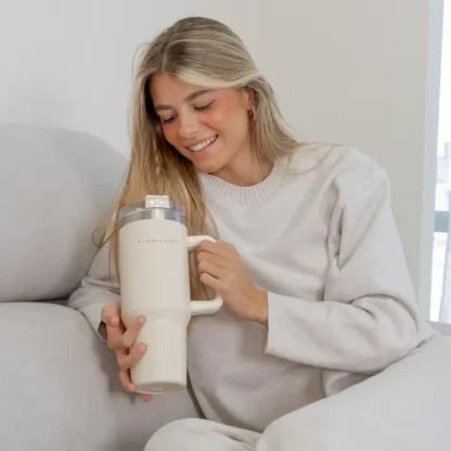 Termosflaska Beige XL, rostfritt stål - Bild 2