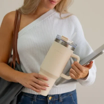 Termosflaska Beige XL, rostfritt stål - Bild 3