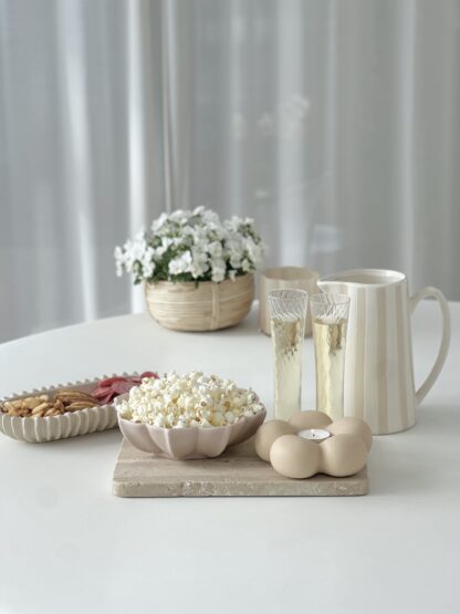 Ljusstake Blomma värmeljus, ljusbeige - Bild 6
