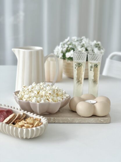Ljusstake Blomma värmeljus, ljusbeige - Bild 5