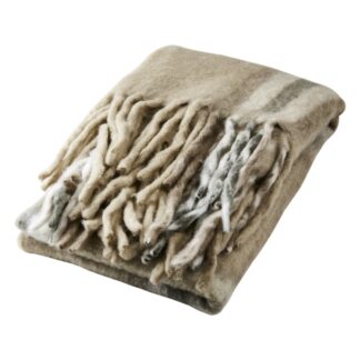 Filt Frasse, Beige/grå/grön