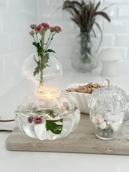 Ljuslykta pumpa glas, Mörby - Bild 3
