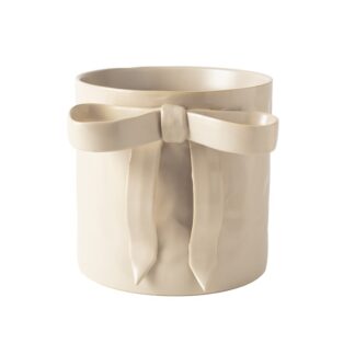 Kruka Ruby, rosett stengods, beige