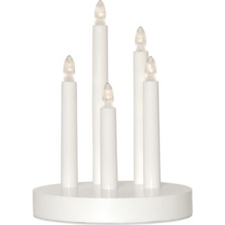 Adventsljusstake Doris Vit, batteridriven