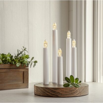 Adventsljusstake Doris brun, batteridriven - Bild 2
