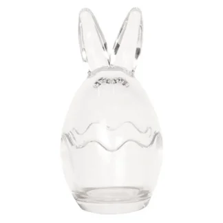 Glasskål med lock Eddy, klarglas