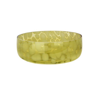 Glasskål Stänk, grön