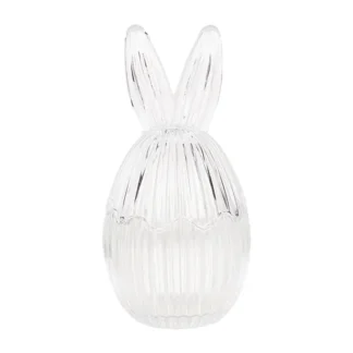 Glasskål med lock, Eddy randig