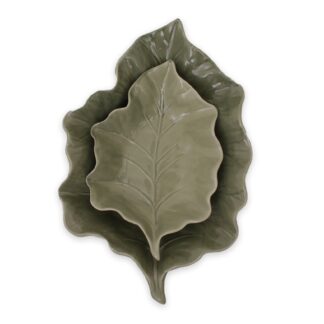 Uppläggningsfat Blad, gröna (2st)