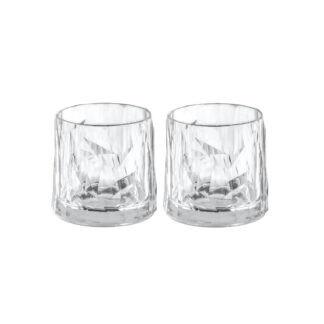 Tumblerglas Club, okrossbart, 100% återvunna (2st)