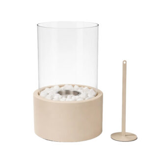 Bordskamin Rund bioetanol, Sand L (inkl stenar)