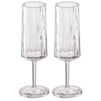 Champagneglas Club, okrossbara, 100% återvunna (2st)